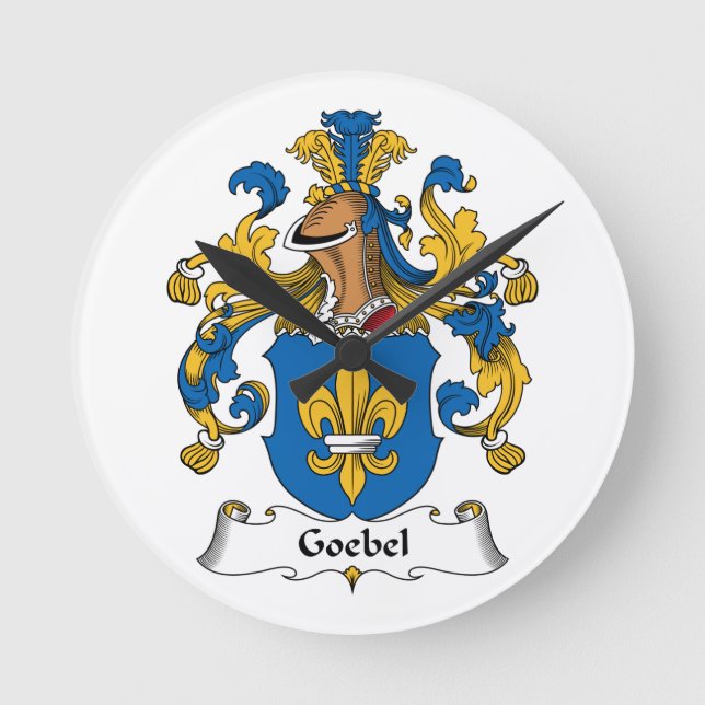 Goebel Familienwappen Runde Wanduhr (Vorderseite)