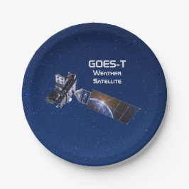 GOES-T-Wettersatellite Pappteller