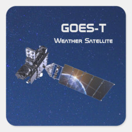 GOES-T-Wettersatellite Quadratischer Aufkleber