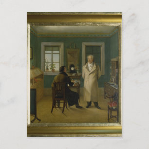 Goethe Dictating to Seinem Clerk John, 1834 Postkarte