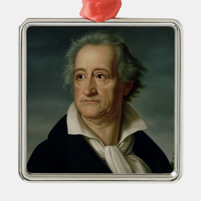 Goethe Silbernes Ornament (Vorne)