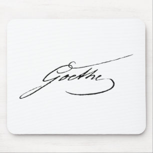 Goethe Unterschrift Autogramm Handschrift Symbol f Mousepad