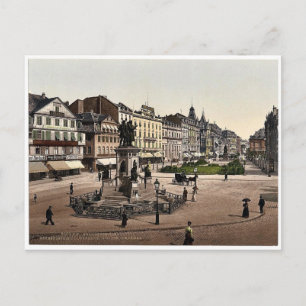 Goethes Platz und Goethe-Gutenberg-Denkmal, Fran Postkarte