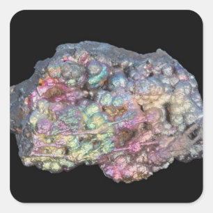 Goethite, der Iridescence zeigt Quadratischer Aufkleber