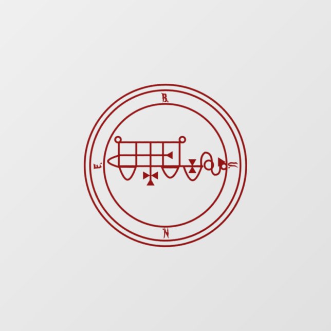 Goetic Sigil of Bune (Bim) Fensteraufkleber (Blatt)