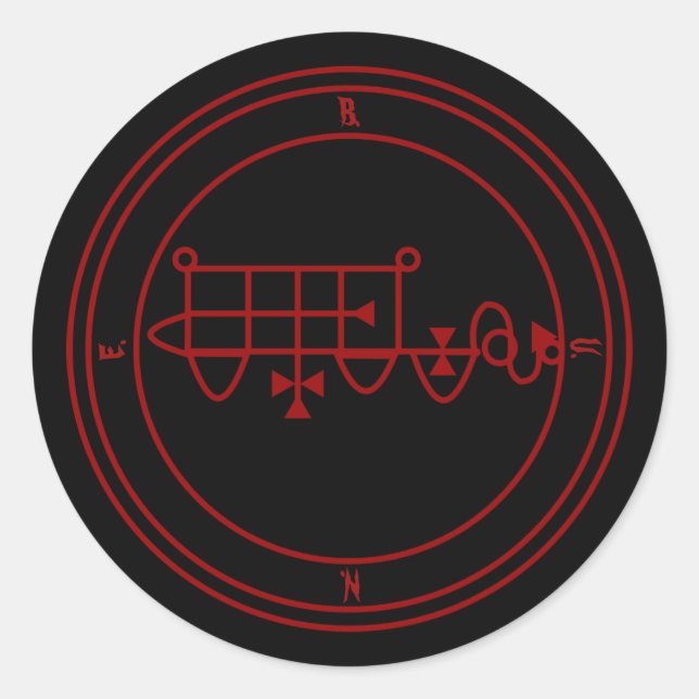 Goetic Sigil of Bune (Bim) Runder Aufkleber (Vorderseite)
