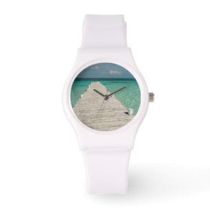 Goff Caye, eine beliebte Barrier-Riff-Insel Armbanduhr