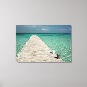 Goff Caye, eine beliebte Insel des Barriereriffs Leinwanddruck