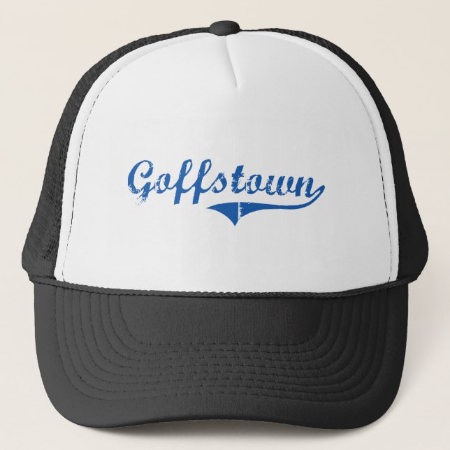 Goffstown New Hampshire-klassischer Entwurf Truckerkappe (Vorderseite)