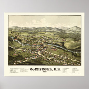 Goffstown, NH Panoramic Map - 1887 Poster
