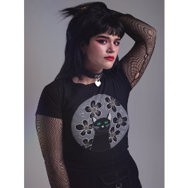 Gogh cat whimsigoed black cats Blume T - Shirt