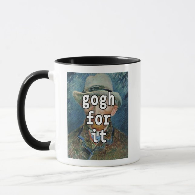Gogh for It Funny Vincent Van Gogh Meme Tasse (Links)