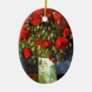Gogh rotes keramik ornament
