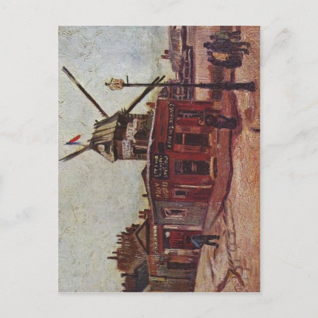Gogh, Vincent van Le Moulin de La Galette 1886 Tec Postkarte (Vorderseite)