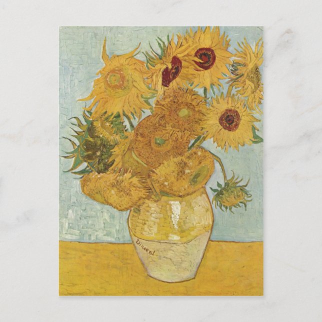 Gogh, Vincent Willem van Stilleben mit 12 Sonnenbl Postkarte (Vorderseite)
