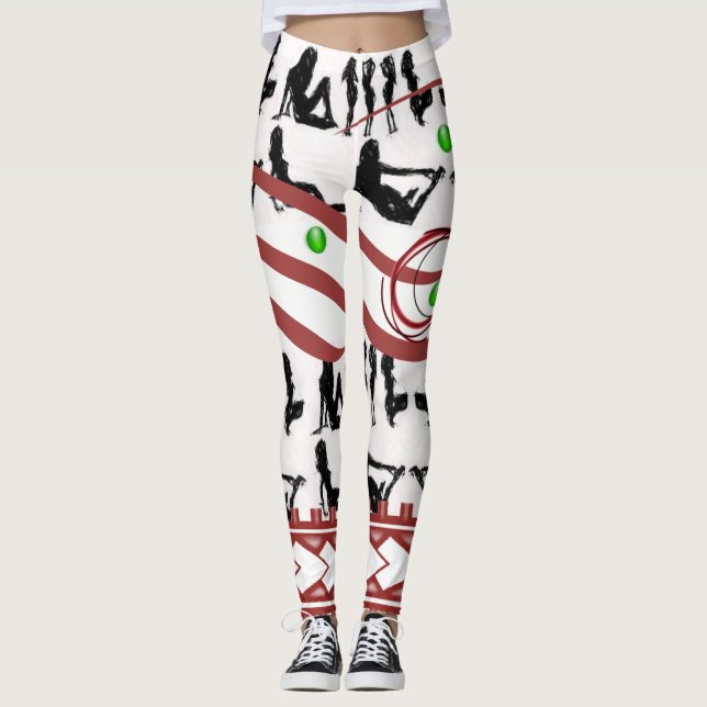 Gogogo-Weiße Damen lange Leggings (Vorderseite)