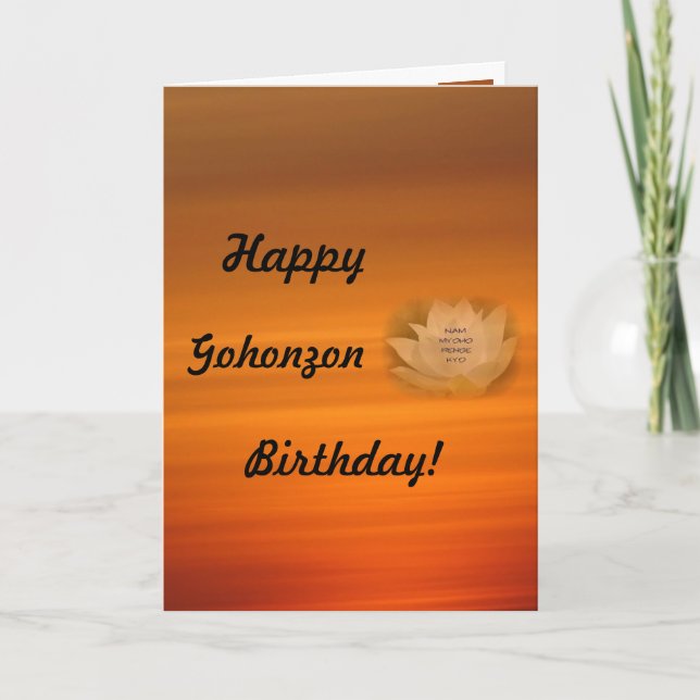 Gohonzon Carte Anniversaire SGI Bouddhisme (Devant)