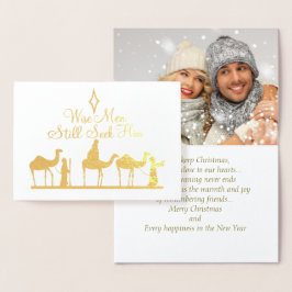 Goil Foil Foto Weihnachtskarte Drei Wisemen Folienkarte