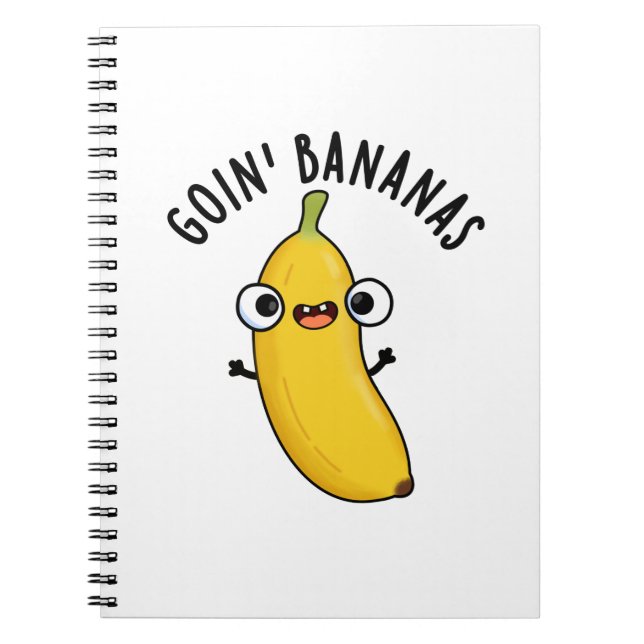 Goin Bananas Funny Fruit Pun Notizblock (Vorderseite)