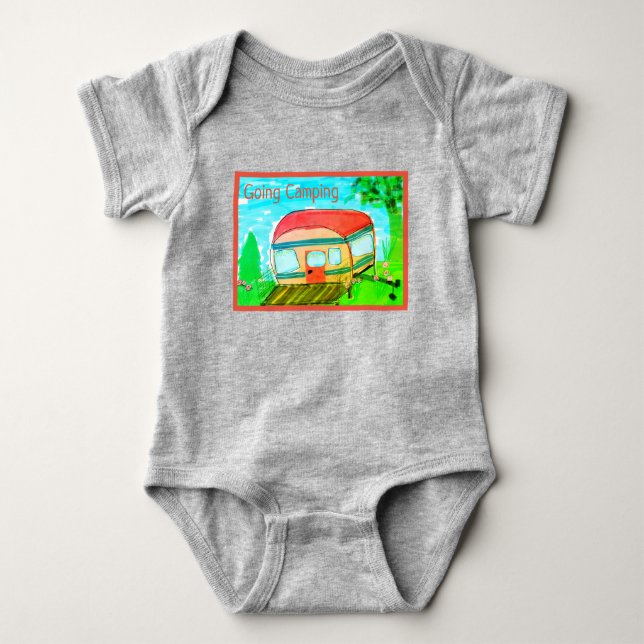 Going Camping Baby Strampler (Vorderseite)