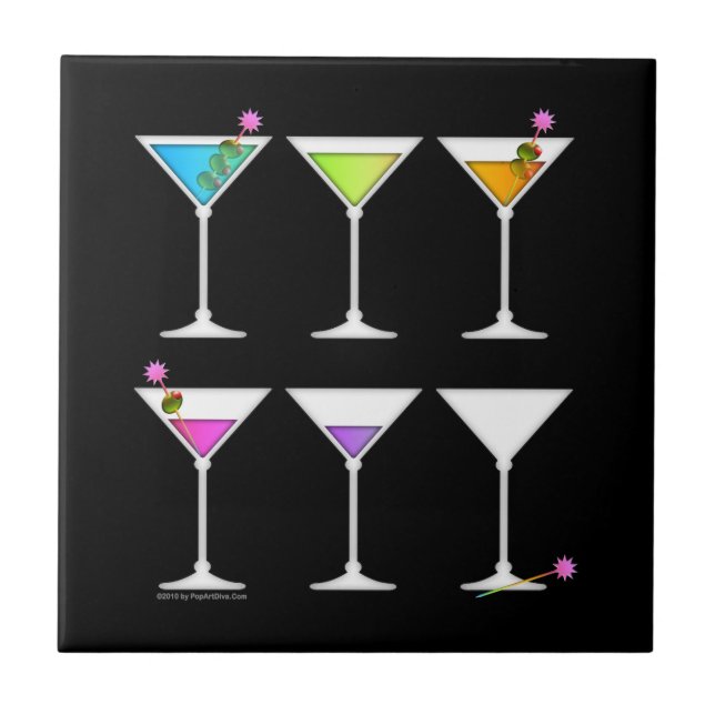 Going, Going, Gone Verschwinden Martinis Untersetz Fliese (Vorderseite)