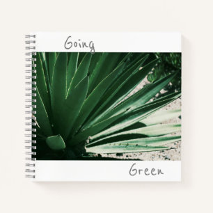 Going Green Aloe Sukkulenten-Pflanze Notizbuch