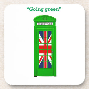 "Going green" London phone box Getränkeuntersetzer