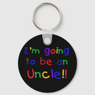 Going to be an Uncle Primary Colors Text Schlüsselanhänger