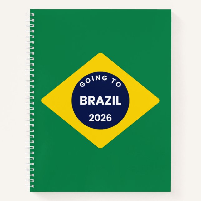 Going to Brazil 2026 Notebook Notizbuch (Vorderseite)