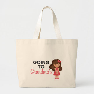 Going to Grandma’s Tote – Brunette Granddaughter Jumbo Stoffbeutel