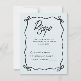 Going to the Chapel Coquette Bow Wedding RSVP Karte