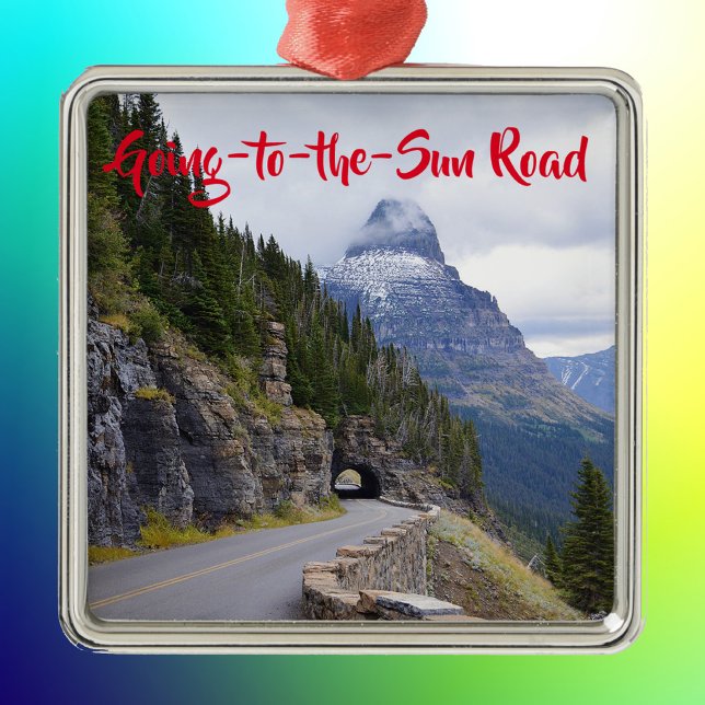 Going-to-the-Sun Road Glacier Montana Ornament Aus Metall (Von Creator hochgeladen)