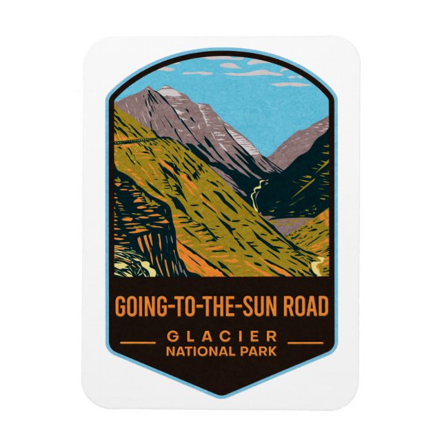 Going-to-the-Sun Road Glacier National Park Magnet (Vertikal)