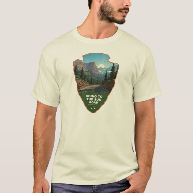 Going To The Sun Road Glacier NP Arrowhead T-Shirt (Vorderseite)