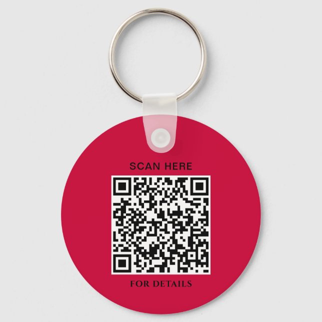 Goji Berry Logo-Schlüsselanhänger mit QR-Code Schlüsselanhänger (Rückseite)
