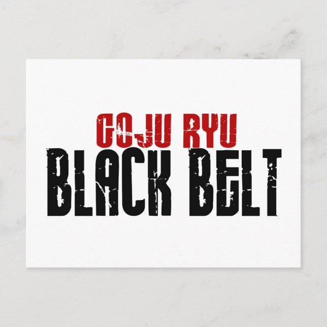 Goju Ryu Black Belt Postkarte (Vorderseite)