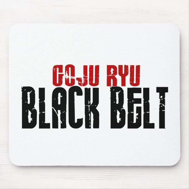 Goju Ryu schwarzer Gürtel Mousepad (Vorne)