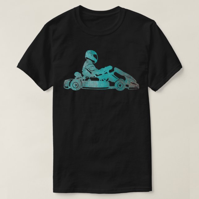 Gokart Kart Racing Driver Karting Retro Geschenk 5 T-Shirt (Design vorne)