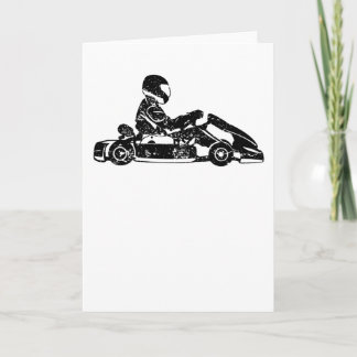 GoKart Kart Racing Driver Karting Retro Geschenk Karte