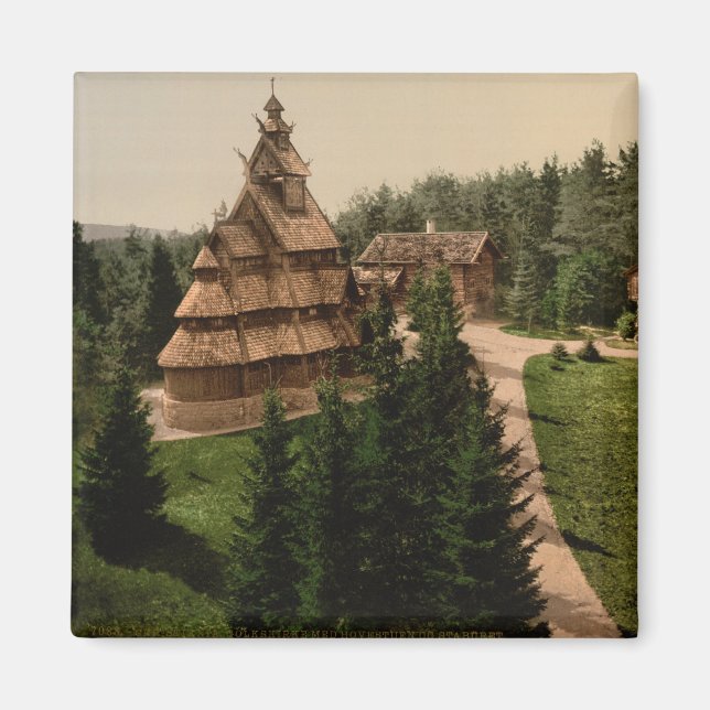Gol Stave Church, Oslo, Norwegen Magnet (Vorne)