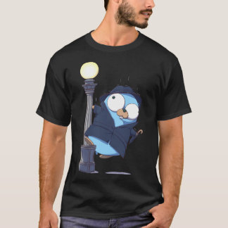 Golang Gopher geht im Regen singen ohne Rücken T-Shirt