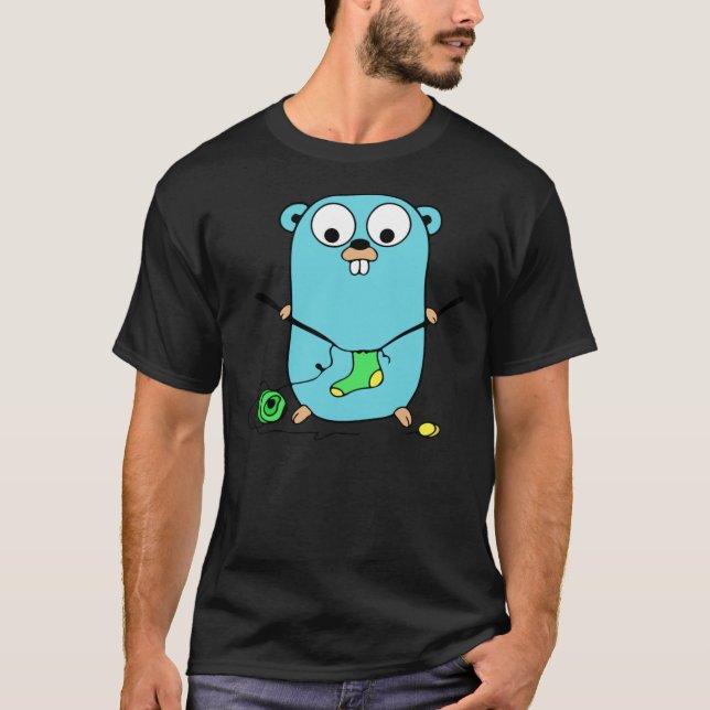 Golang Gopher Go Knitting Classic T-Shirt (Vorderseite)
