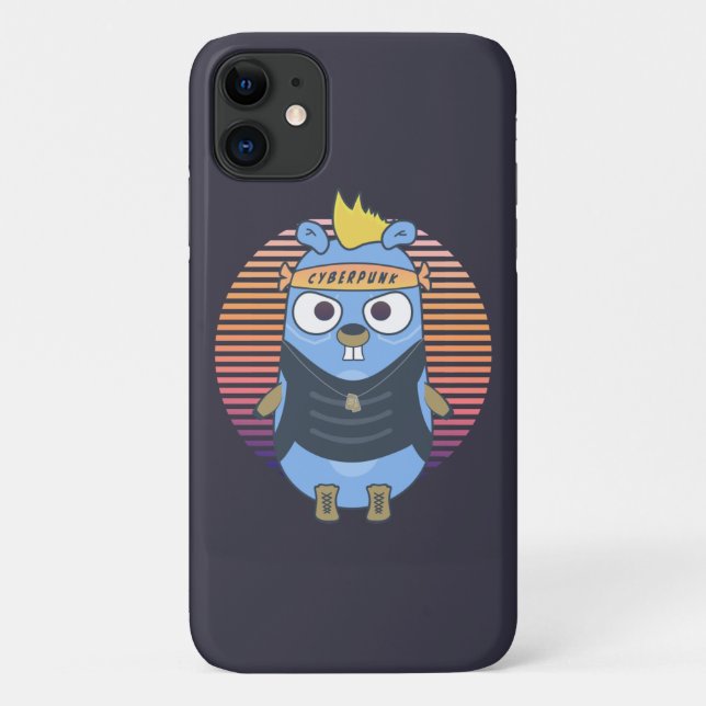 Golang Gopher im Cyberpunk-Stil Case-Mate iPhone Hülle (Rückseite)