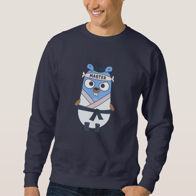 Golang gopher master karate - ninja sweatshirt (Vorderseite)