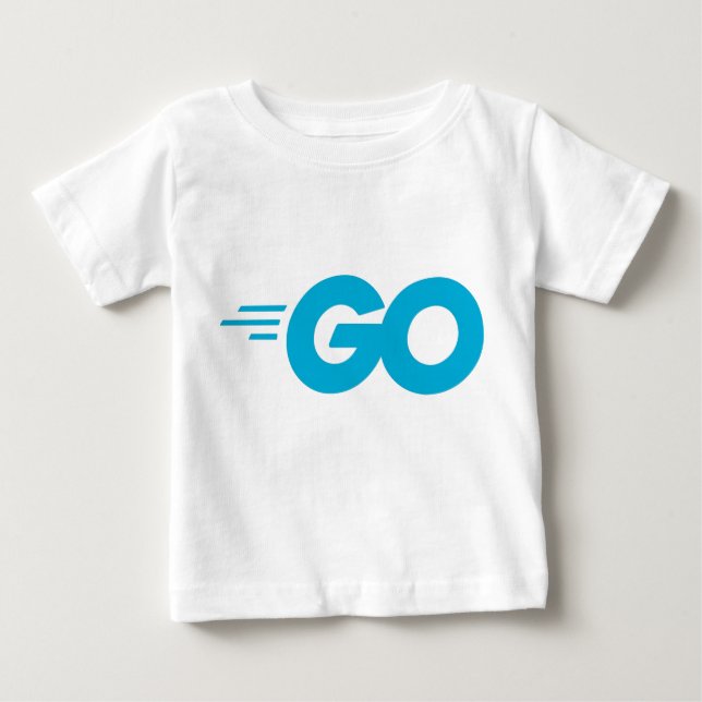 Golang-Logo (Go-Programmiersprache) Baby T-shirt (Vorderseite)