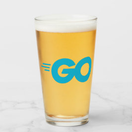 Golang-Logo (Go-Programmiersprache) Glas
