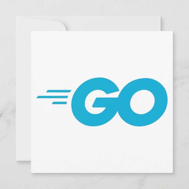 Golang-Logo (Go-Programmiersprache) Karte (Vorderseite)