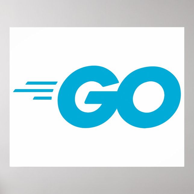Golang-Logo (Go-Programmiersprache) Poster (Vorne)