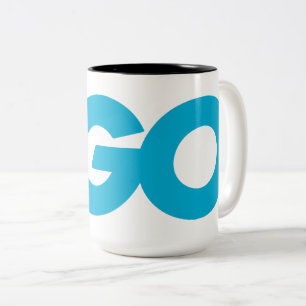 Golang-Logo (Go-Programmiersprache) Zweifarbige Tasse