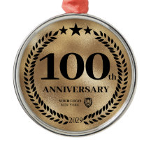 Gold 100 Jahre Firmenlogo Weihnachten